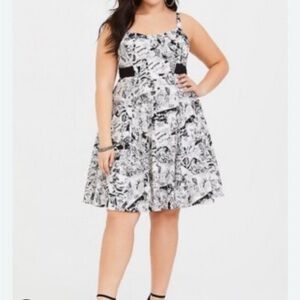 Her Universe Black and White Ruffled Sundress